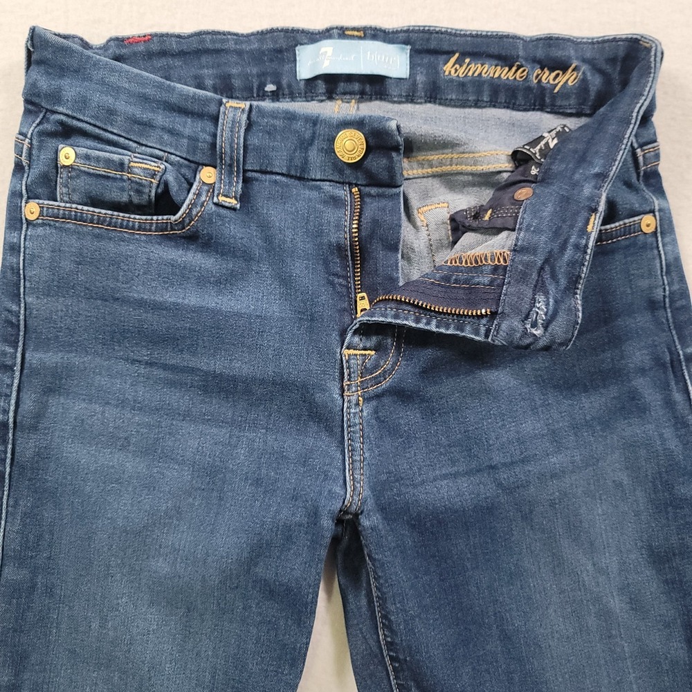 7 For All Mankind b(air) Kimmie Crop Jeans Womens 26‎ Blue Skinny Stretch